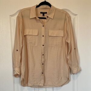 Cream Banana Republic Button-Up Shirt